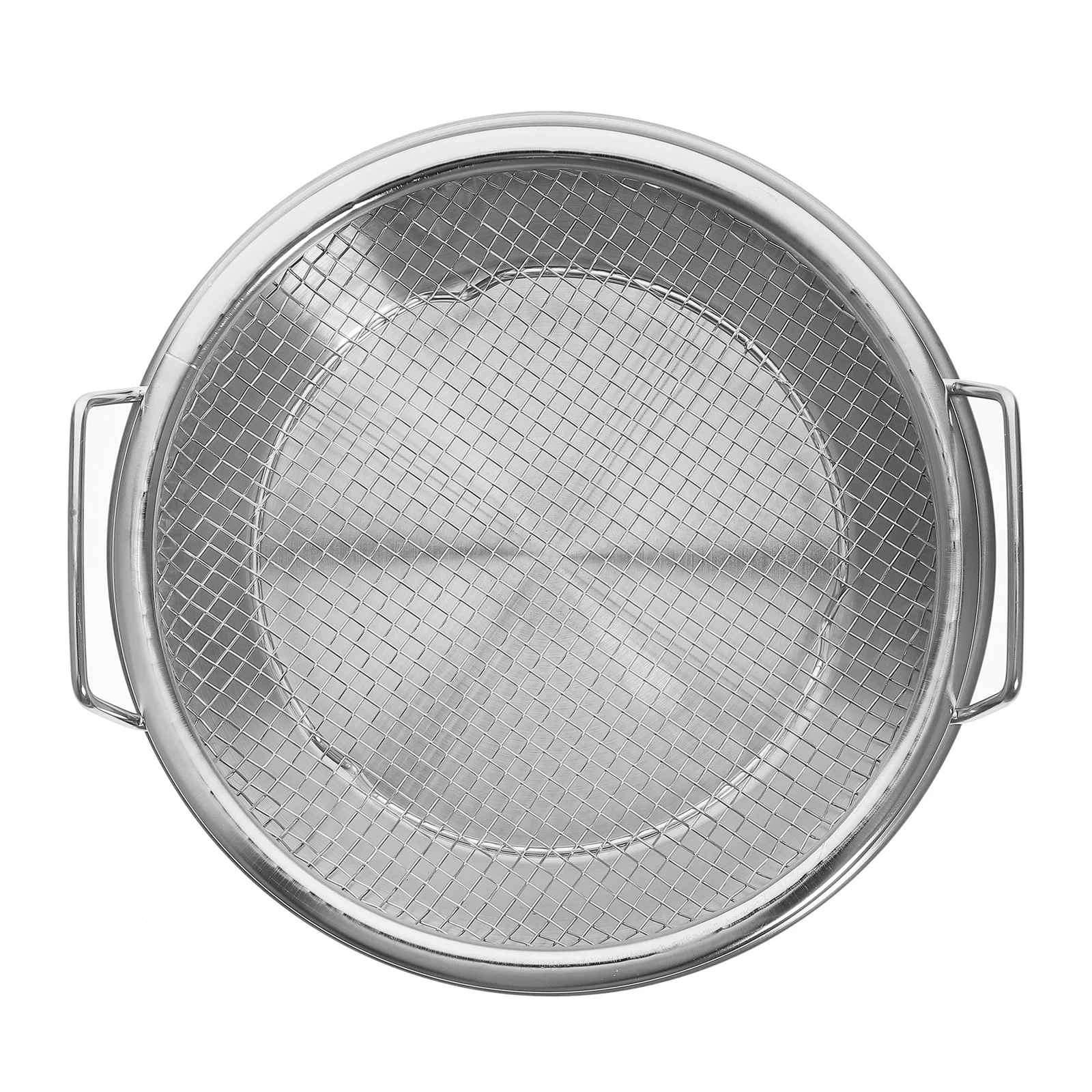 

1 Set of French Fries Serving Plate Oil Frying Food Plate Round Filter Net Food Cooling Net
