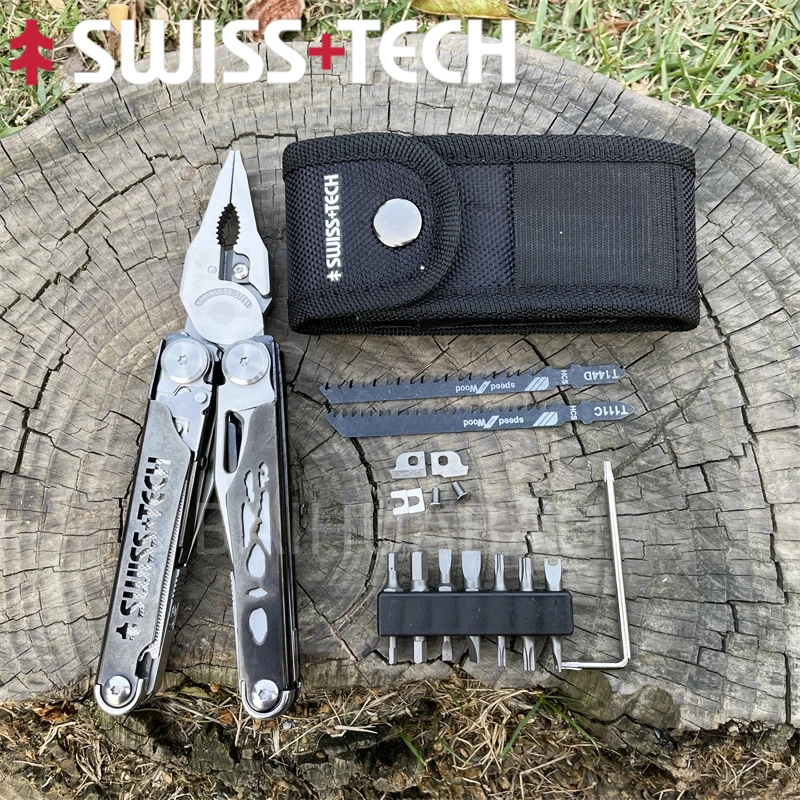 SWISS TECH 37 In 1 Multitool Pliers Folding Multi Tool