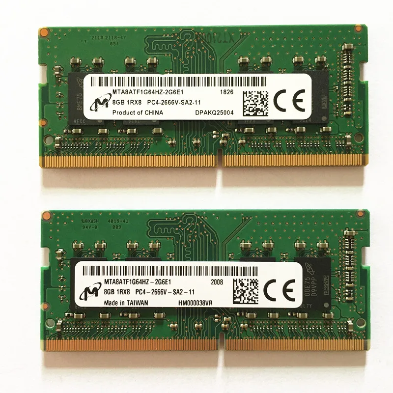 Micron社製 PC用メモリ PC4-2666V 8GB × 43枚セット Micron社製 PC用メモリ PC4-2666V 8GB × 43枚セット 増設メモリ ノート