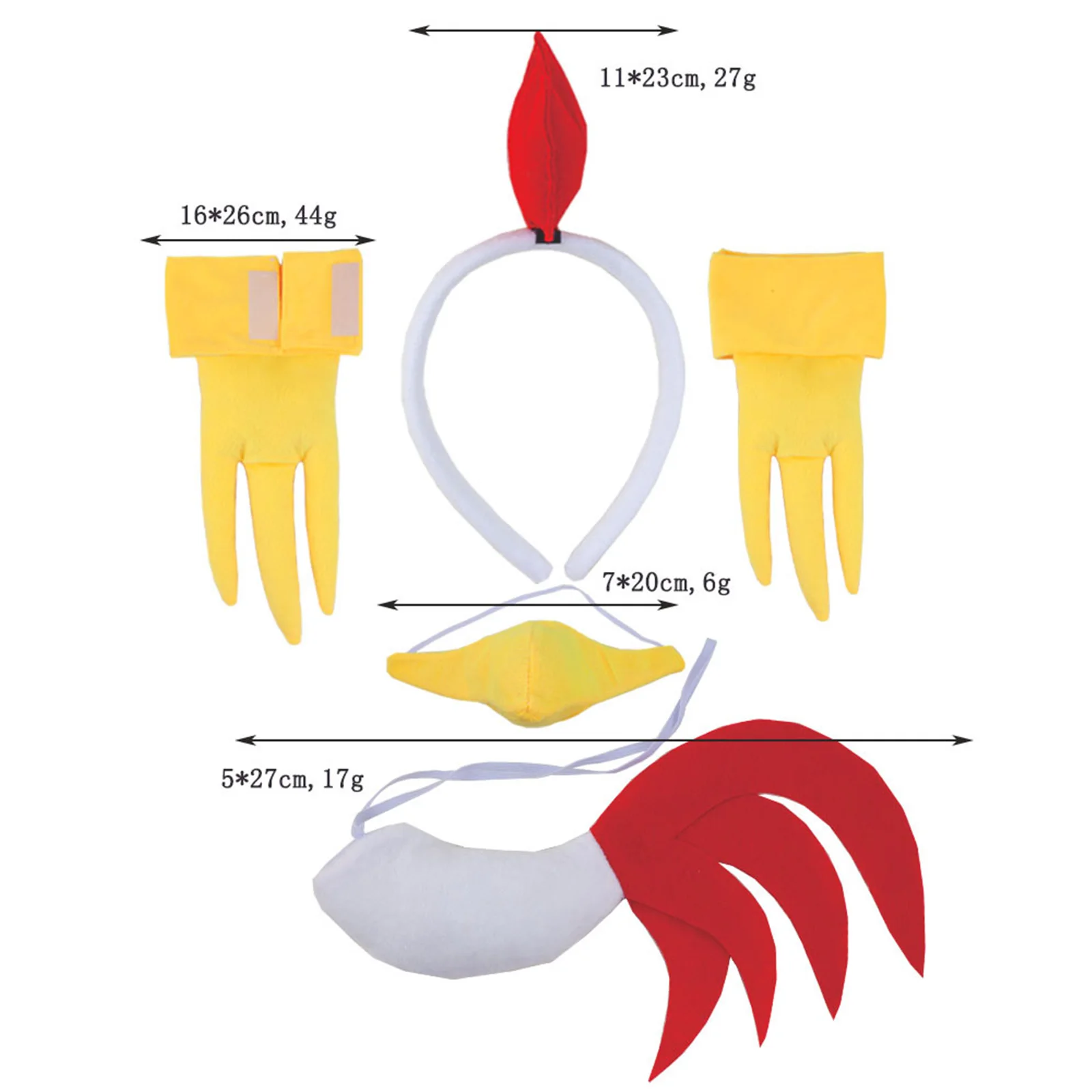 Easter Hen Headband Set Cute Chick Costume Lovely Farm Animal Costume Accessories Animal Party Dress Up Children Role Play Props