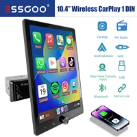 ESSGOO 10.1 pouces rotatif IPS écran tactile unique DIN voiture stéréo unité principale sans fil Carplay Android Auto Radio USB AUX TF 1