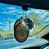 Disco Ball Car Pendant Rear View Mirror Hanging Ornament for Auto Window Retro Groovy Car Decoration Bling Charms Accessories 3