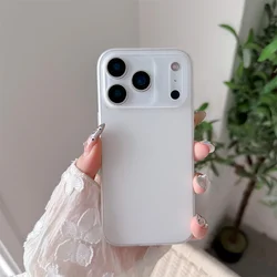 Translucent Matte Slim Shockproof Phone Case - Ultra Thin Clear Soft TPU Cover - iPhone 14 Pro (White)