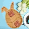 Easter Serving Dishes Rabbit Tray Candy Wooden Bunny Platters Khaki Holiday Charcuterie Board Child 2