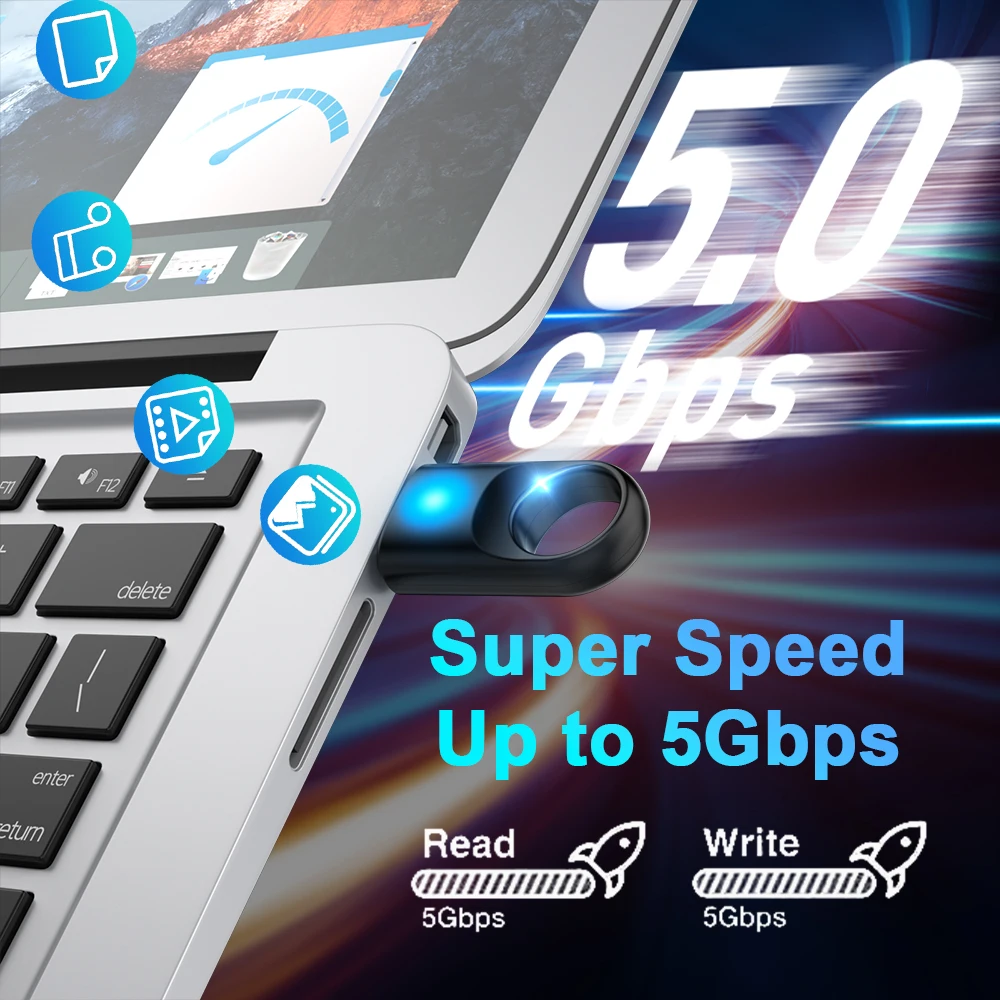 AJIUYU USB 마이크로 SD TF 카드 리더 USB3.0 미니 휴대 전화 메모리 카드 리더 노트북 액세서리 용 5Gbps 고속 어댑터