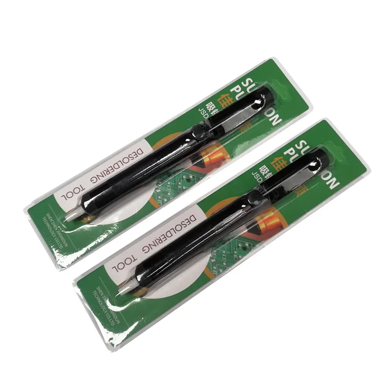 Desoldering Suction Pump Desoldering Pump Electrothermal Solder Sucker Desoldering Tool Aluminum Metal Desoldering Pump Suction Tin Gun Soldering Sucker Pen Removal Vacuum Soldering Iron Desolder Hand Welding Tools