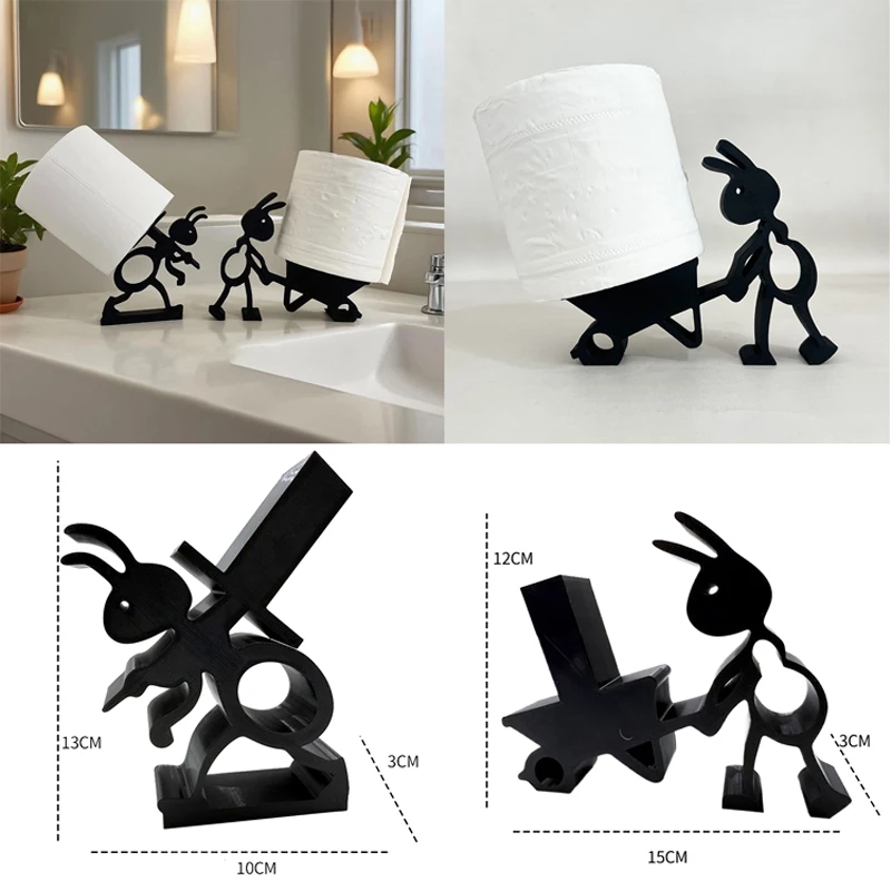 ที่แขวนกระดาษเช็ดมือรูปมด ดีไซน์สร้างสรรค์ รูปสัตว์ ตลกๆ สำหรับตกแต่งห้องครัว ห้องน้ำ ประหยัดพื้นที่ เหมาะสำหรับตกแต่งบ้าน 1