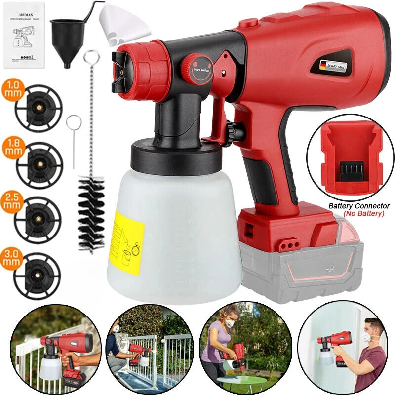 

Cordless Electric Spray Gun Portable Paint Sprayer Auto Furniture Coating Airbrush for Milwaukee 18V 20V Max Li-ion Battery