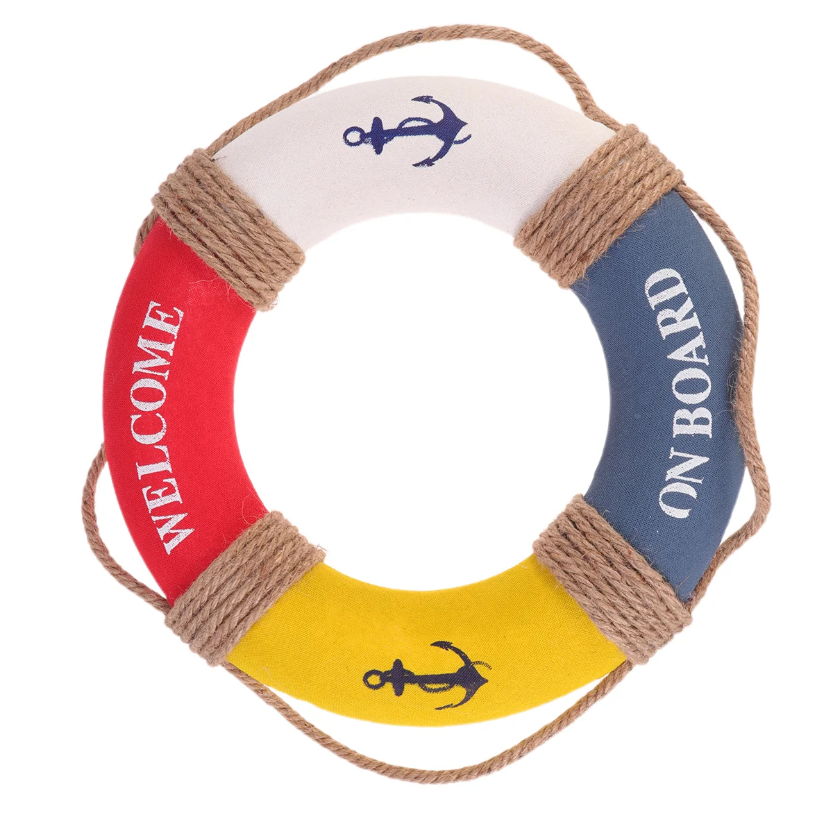 

Happy Hanging Lifebuoy Ornaments Nautical Lifering Decorations Home Wall Decor Life Saving Ring Rope Balcony Welcome Board