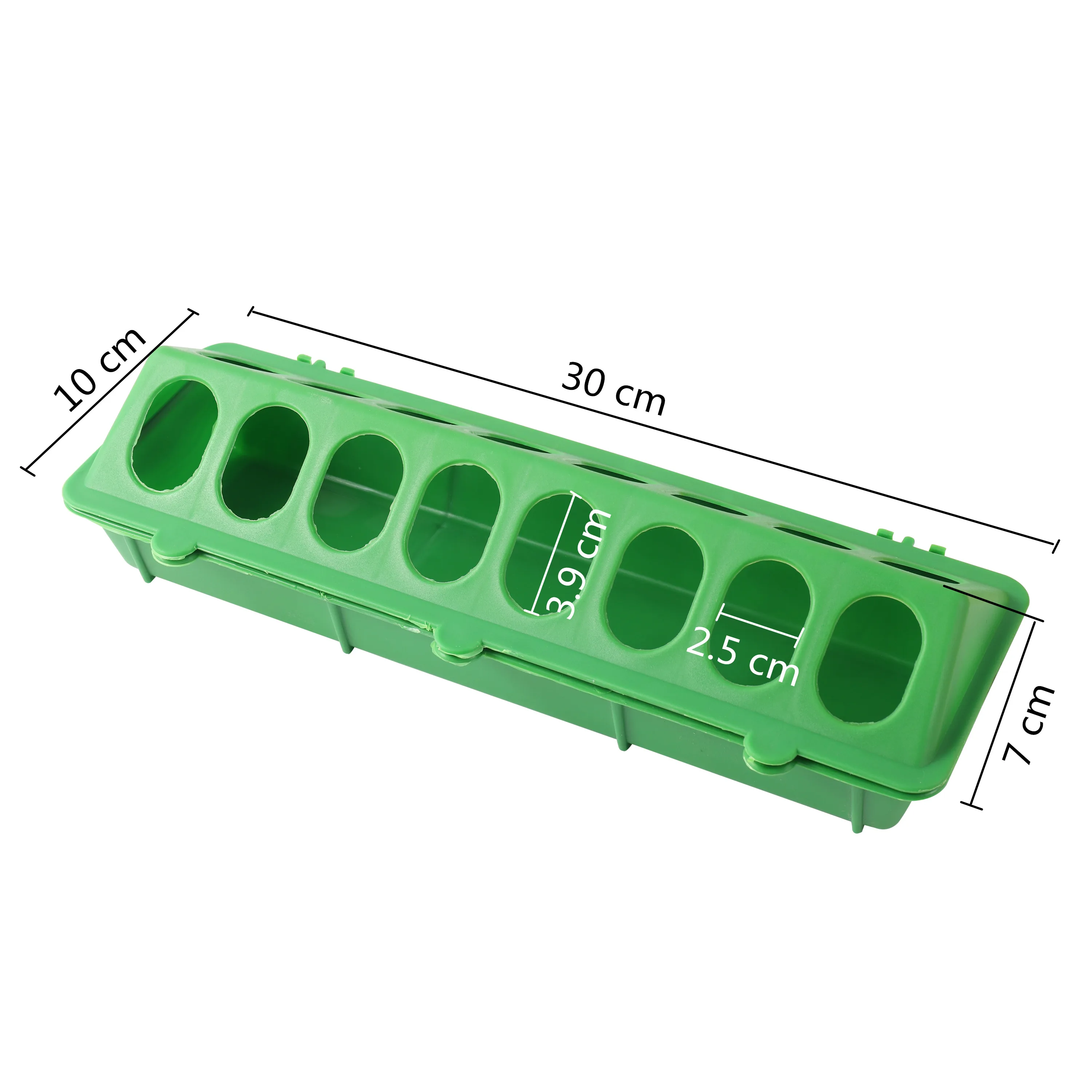 1 szt. dwurzędowy 16-otworowy karmnik dla drobiu Plastikowy karmnik z klapką Karmienie z kurczaka Groove Farm Breeding Supplies