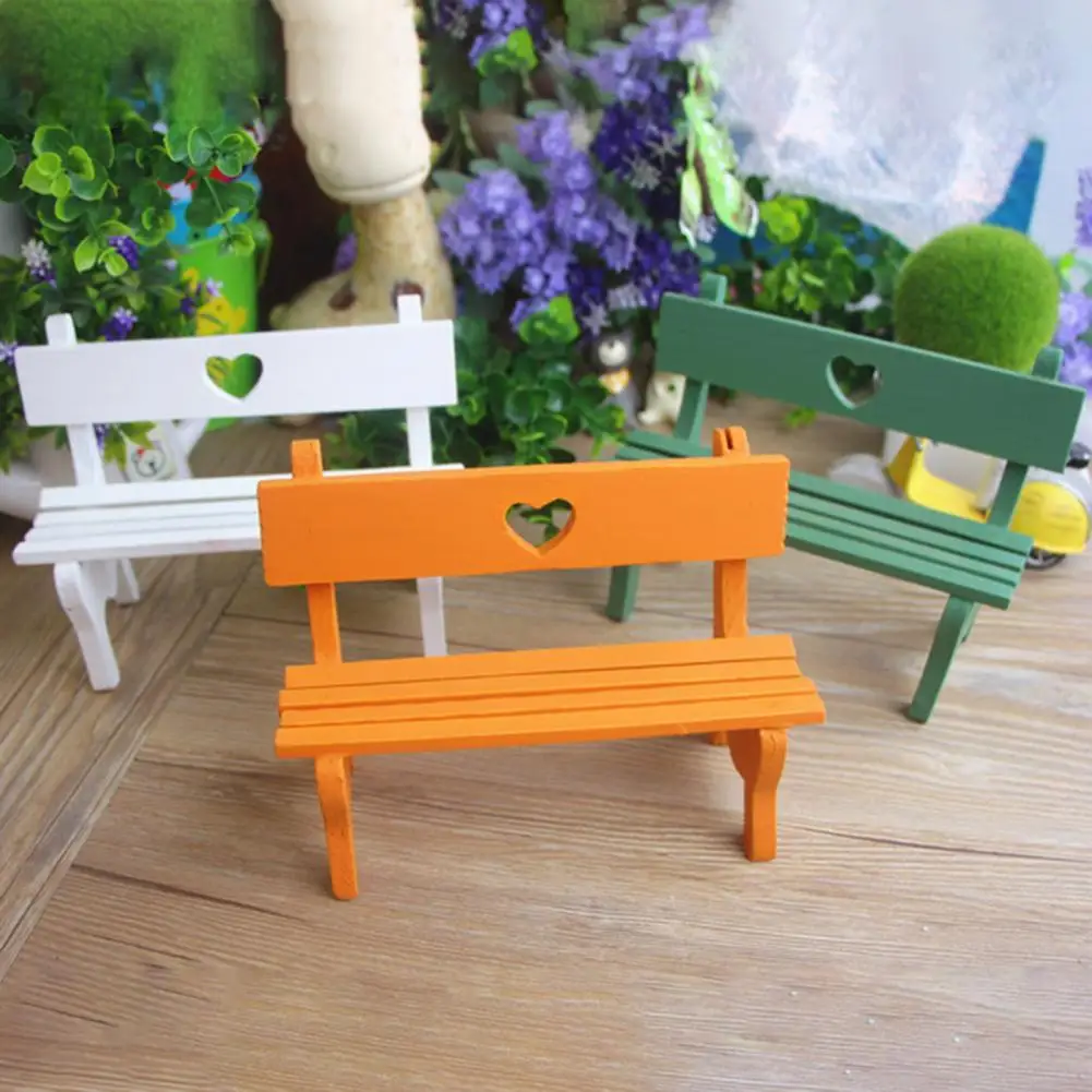 Wood Garden Miniatures Wood Garden Figurines Miniature Wood Bench