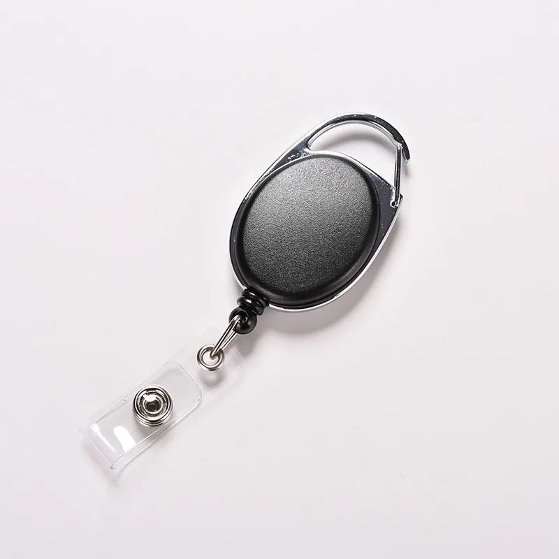 

1Pcs Retractable Pull Badge Reel ID Lanyard Name Tag Card Badge Holder Reels Recoil Belt Key Ring Chain Clips