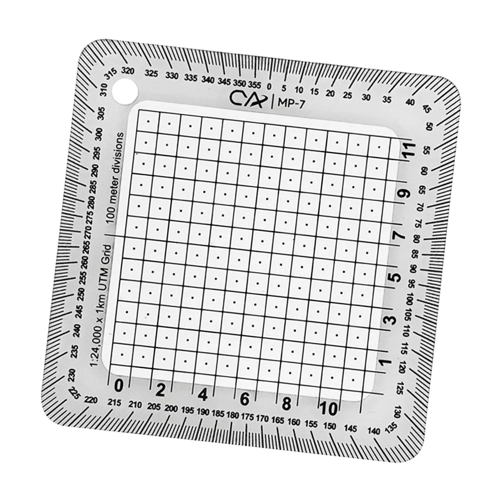 1x Utm Grid Educational Clear Measuring Tool Easy to Read Maptool for Traveling Land Navigation Map Reading map reading tool