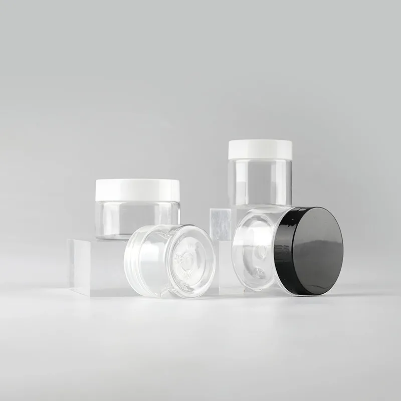 

20/50pcs Cosmetic Jar 20g 30g 50g Refillable Clear Empty Cosmetic Bottles Plastic Eyeshadow Makeup Face Cream Jar Pot Container