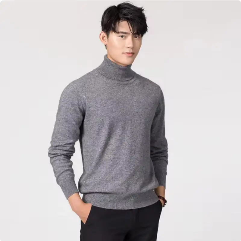 Cashmere Cotton Blend Turtleneck Men Jumper 2025 Autumn Winter Wram Clothes Vetement Homme Pull Homme Hiver Man Pullover Sweater