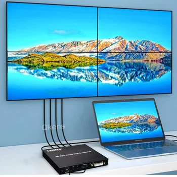 4K@30hz 2x2 DVI HDMI Video Wall Controller Multi-screen Splicing Box 1080P@60hz 1x2 1x3 1x4 4x1 1 To 2 3 4 TV Splicer Processor 1