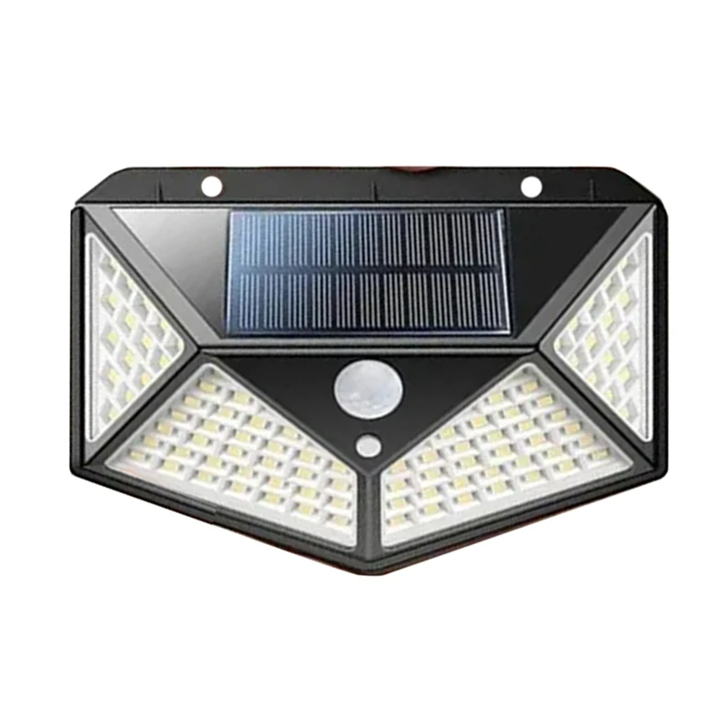 

1 Piece Outdoor Solar Lights 100Leds Outdoor Solar Lights Black ABS Motion Sensor, 3 Lighting Modes