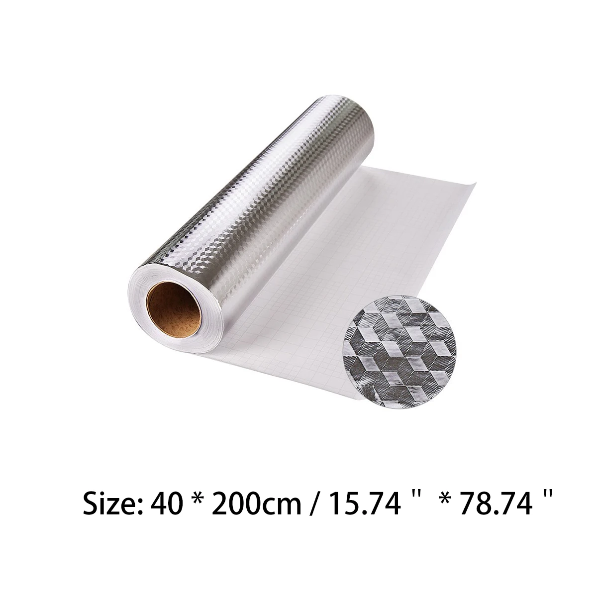 New 40x200cm Kitchen Self Adhesive Oil-proof Waterproof Sticker Aluminum Foil Oil-proof Anti-fouling High-temperature DIY Wall