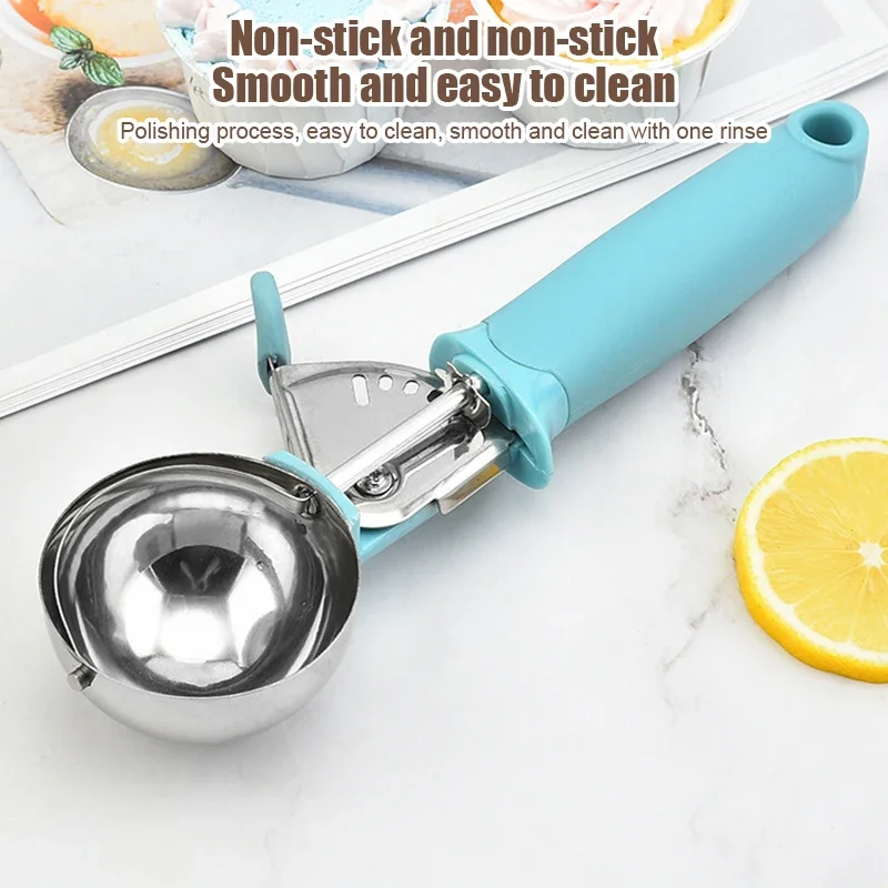 Ice Cream Scoop Stainless Steel Ice Cream Spoon Metal Icecream Cookie Scoop Melon Fruit Baller Ball Maker Kitchen Gadget