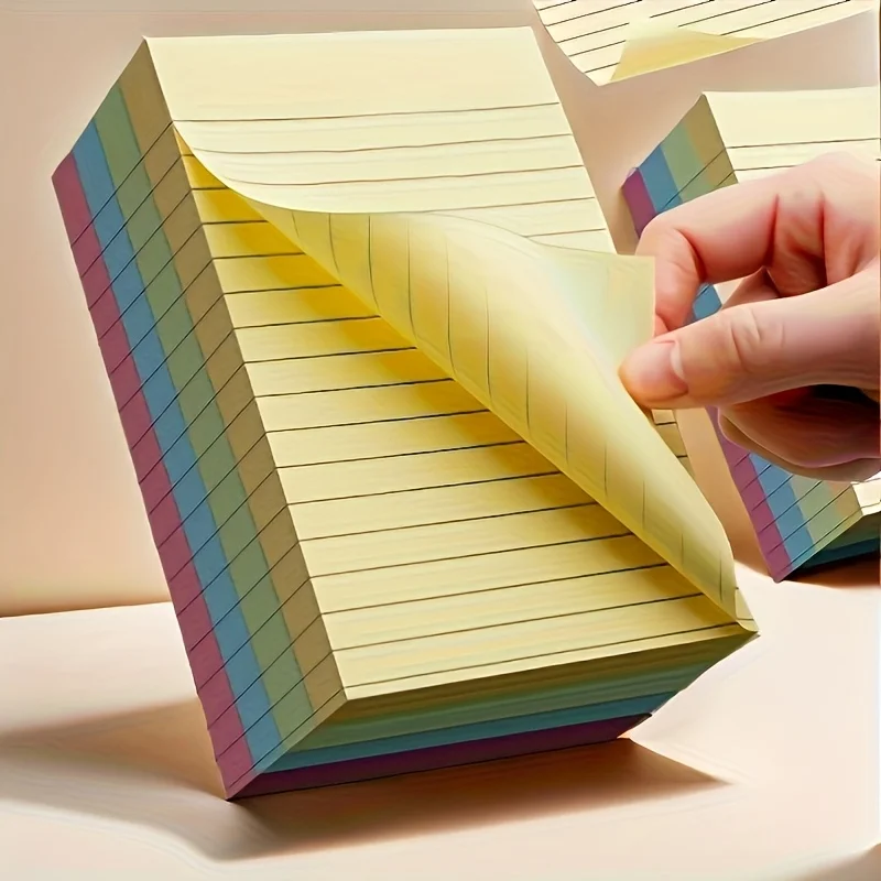 Colorful Sticky Notes Pad - 100 Pages Tear-Off Memo Notepads for Home Office School