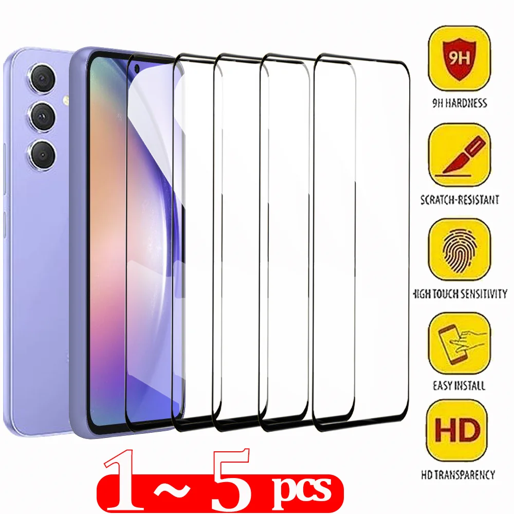 1-5Pcs Anteriore Pellicola Protettiva Per Samsung A54 5G Vetro Proteggi Schermo Samsung Galaxy A54 A34 A24 A14 Vetro Temperato A15 A33 A23 A13 Protect