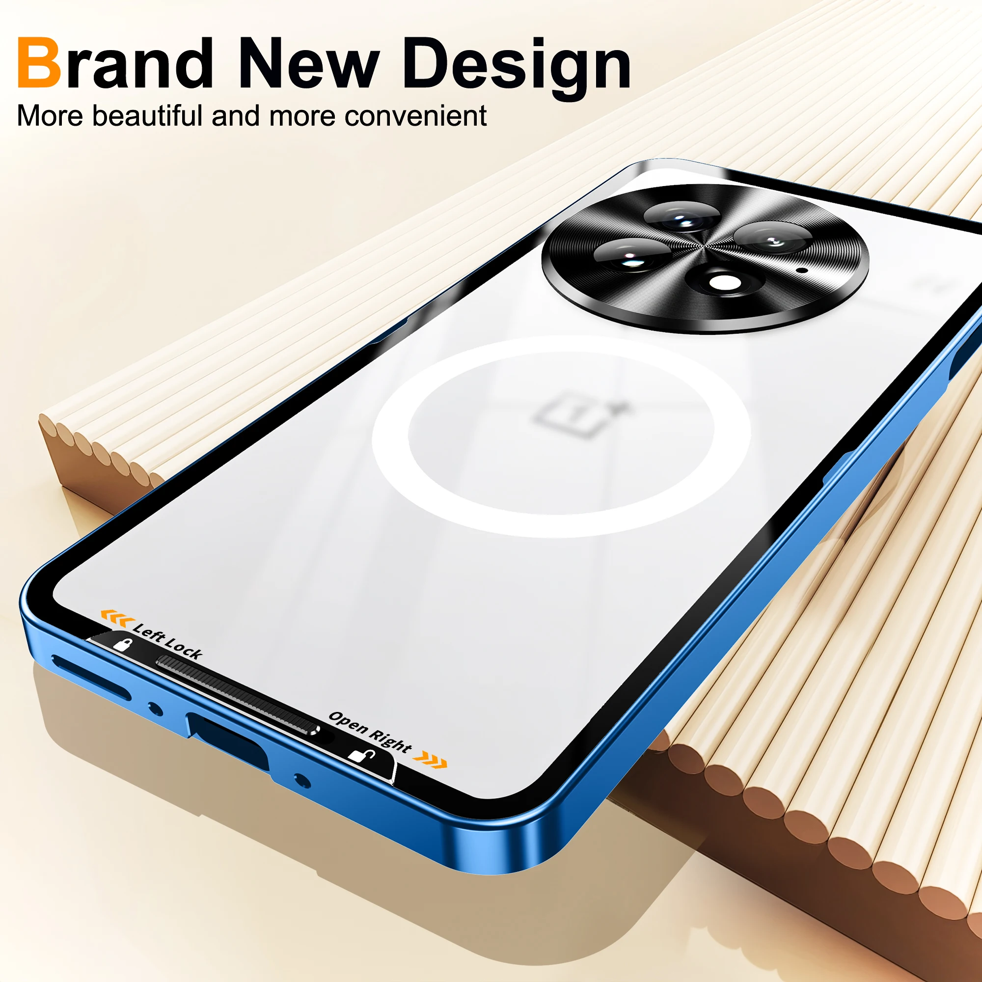 Streamlined Frosted Metal Frame Shell with Aerospace Aluminum Alloy and Magnetic Translucent Cover