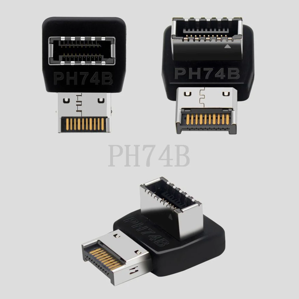 Enhance your motherboard setup with the PH74A/PH74B Front USB C Header Adapter – USB 3.1 Type E, 90 Degree Steering Converter for Efficient Internal Connectivity. Description Image.This Product Can Be Found With The Tag Names 90 degree usb motherboard, Connector usb 90 degrees, Internal connector usb c, Steering converter, Usb type c internal