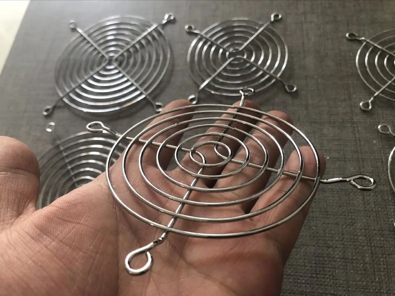 Silvery Metal Wire Finger Guard 40mm 50mm 60mm For CPU Fan DC Fan Grill Guard Protector Nickel Plated Metal Mesh 2PC cpu fan grill guard