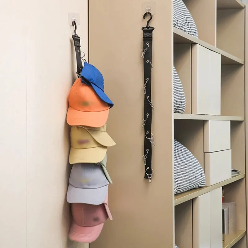 8-Clip Wall Storage Hat Hanging Tool Underwear Drying Rack Bedroom Wardrobe Duck Tongue Cap Storage Hook Rack Creative Home Stor