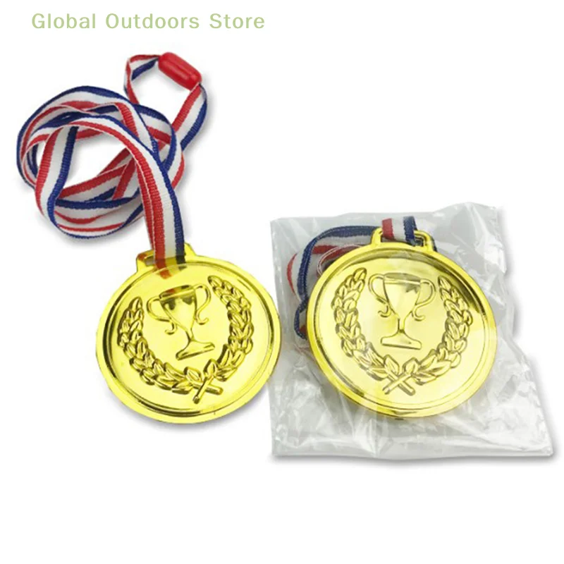 6cm plastic gold trophy cup Kids sports game medal Outdoor toys Kids reward toys gifts winner reward plastic trophy toys