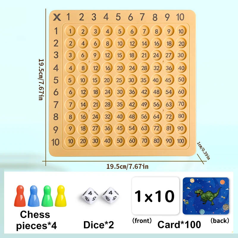 Gioco da tavolo di moltiplicazione, gioco da tavolo di matematica, scacchi, riunioni di famiglia, regalo di compleanno per Halloween, il Giorno del Ringraziamento e Natale - immagine 6