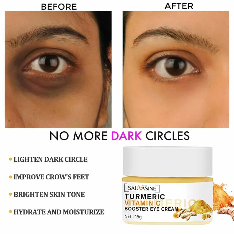 Turmeric Eye Cream Dark Circles Remover Eye Bags Lift Firm Brightening
