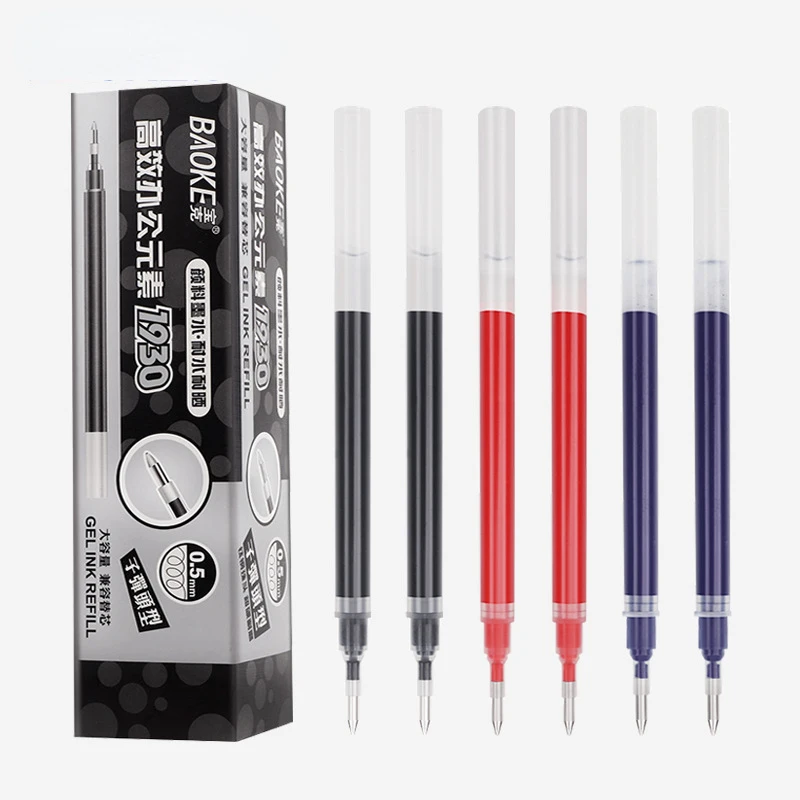 

1 шт. нейтральная заправка большой емкости для студентов с водонепроницаемой ручкой для подписи 0,5/0,7/1,0 мм, замена ядра, офисные принадлежности