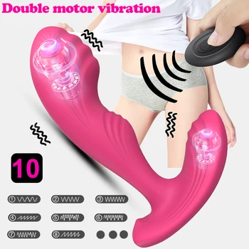 Double Penetration Dildo Vibrator Wireless Remote Control Strapon Sex Toys Anal Plug G-spot Couple Sex Toys Tied To The Penis 2