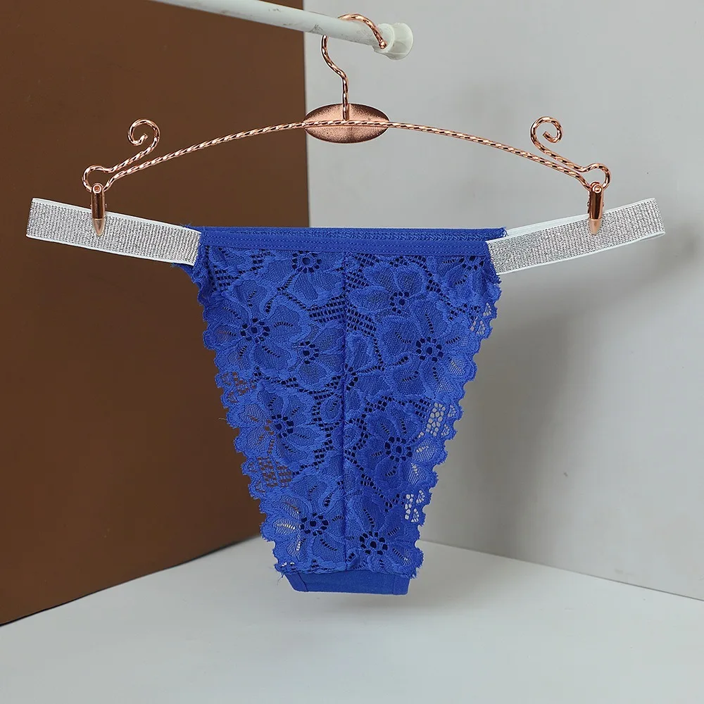 

Transparent Lace Flower Panties Ins Cotton Crotch Crystal Mesh Briefs Low Waist Female Underwear Rhinestone Thong Gifts