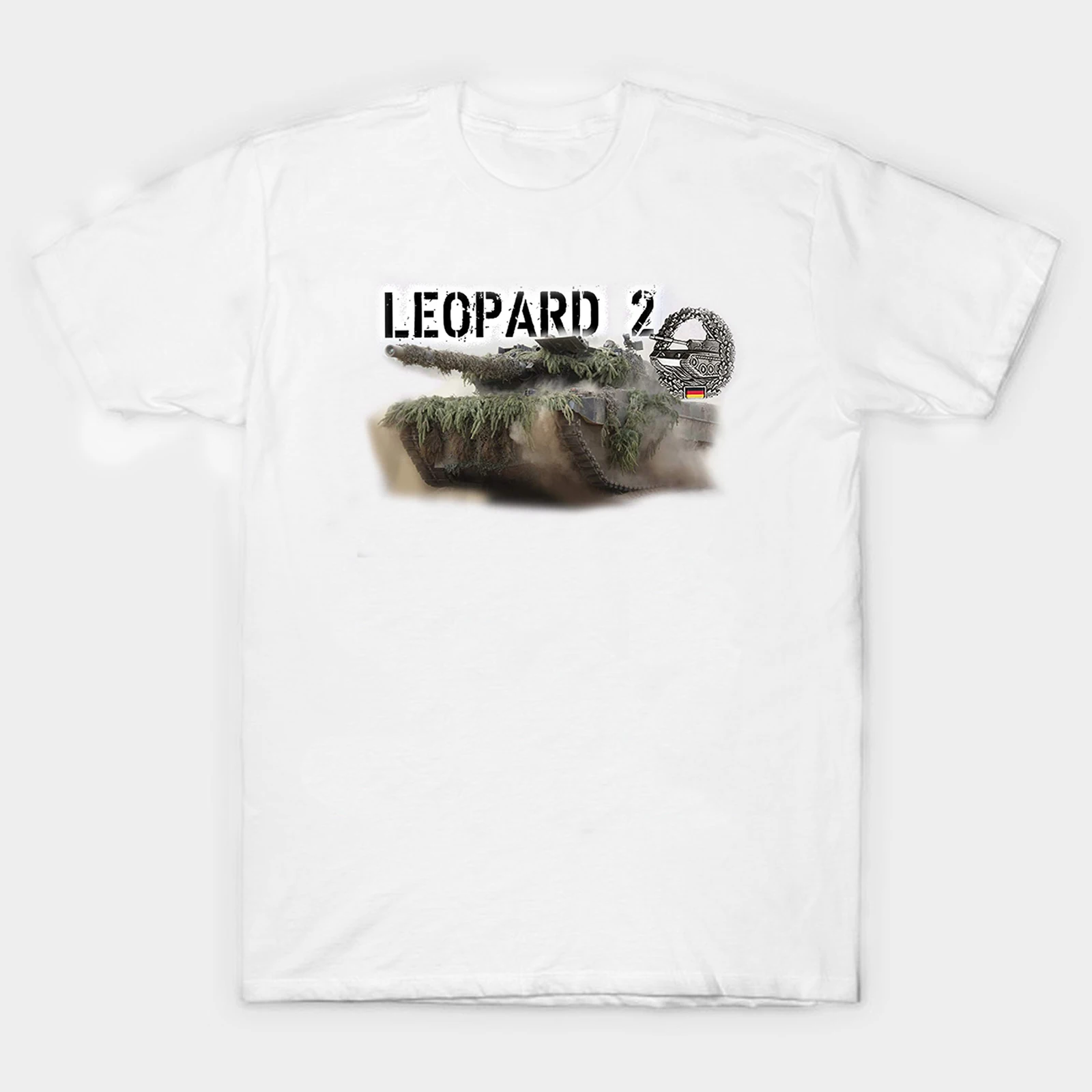

German Leopard 2 Main Battle Tank Bundeswehr Panzer Coverage Badge T Shirt. 100% Cotton Casual T-shirts Loose Top Size S-3XL