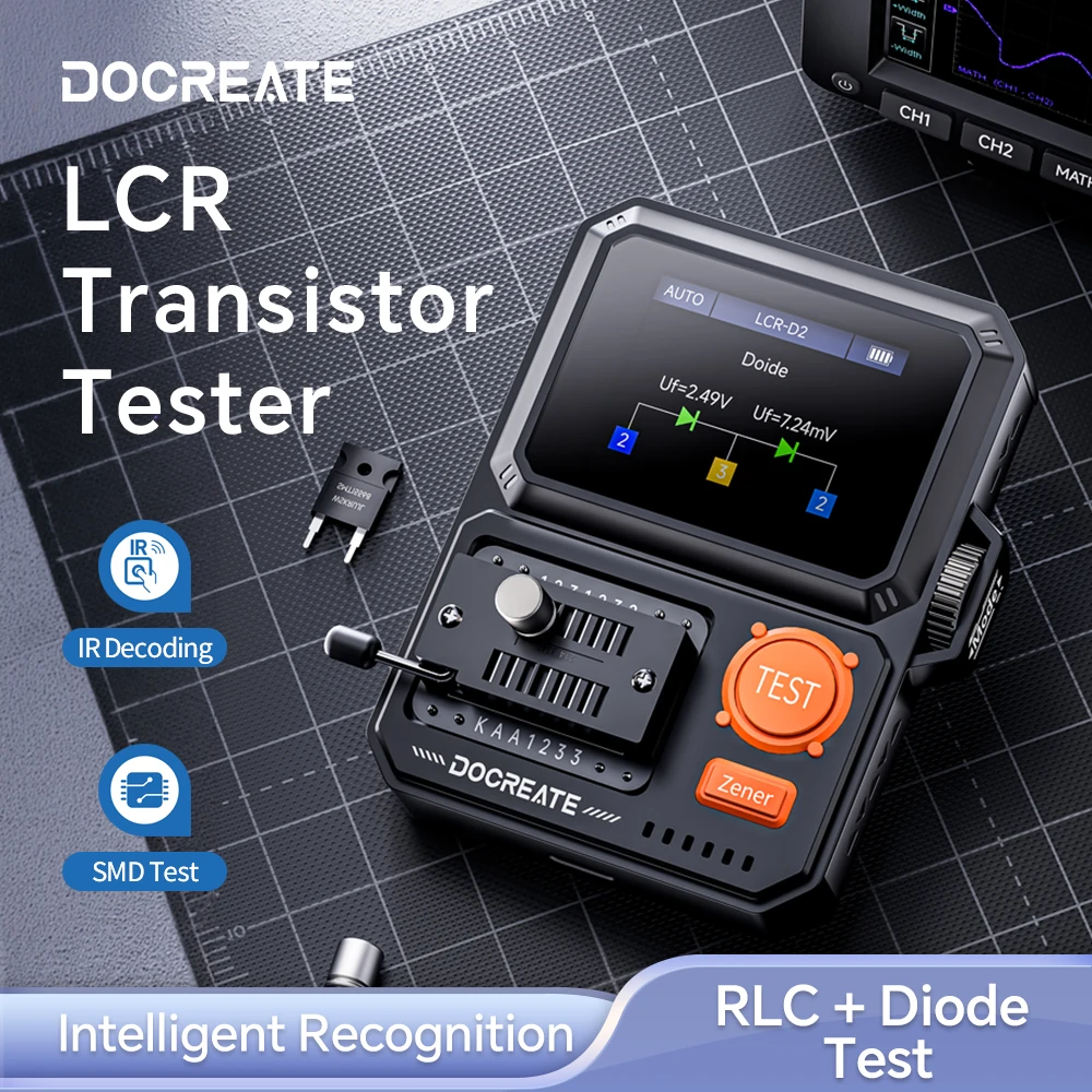 2026 새로운 LCR-D2 트랜지스터 테스터 커패시터/인덕터/저항기/다이오드/제너/스마트 자동 인식 기능이 있는 SMD 테스트 LCR 미터