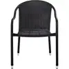 Palm Harbor 4-Piece Stackable Outdoor Chair Set Wicker Patio Chairs Dining Porch Brown 5