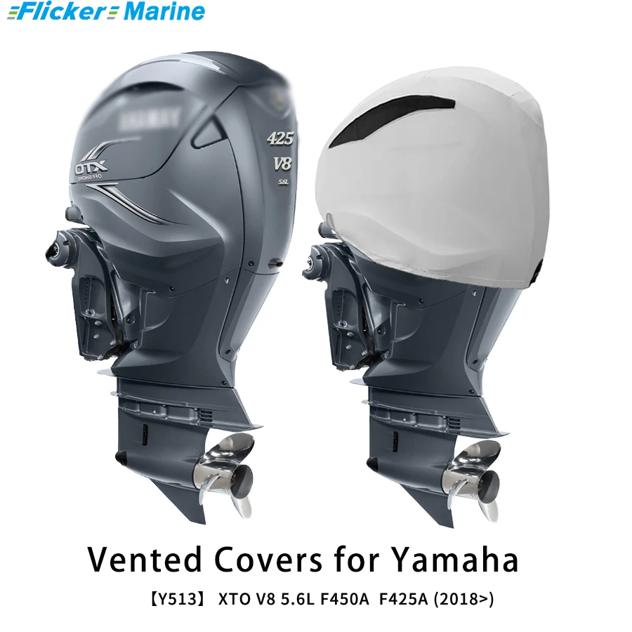 Flickermarine Ventilation Hood for Yamaha 425 HP Outboard Engines F425A()