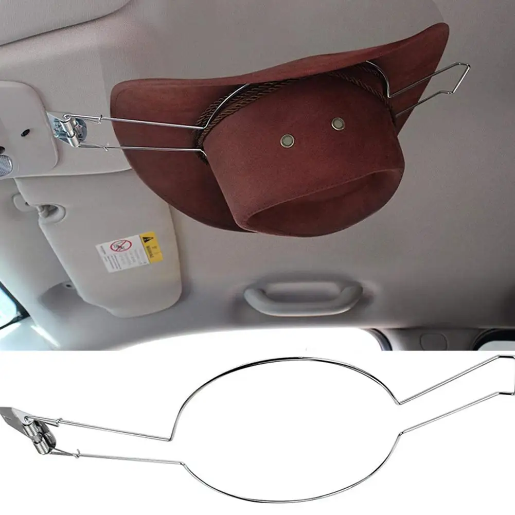 

Car Hat Holder For Trucks Hat Hanging Rack Storage Organizer Hat Stand Mounted Racks Spring Clip Auto Accessories