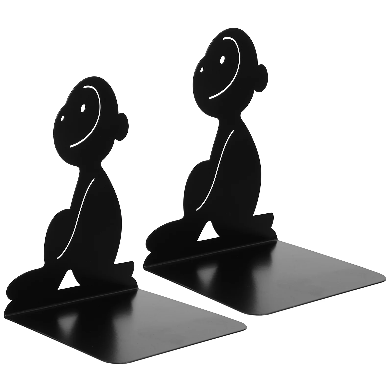 2pcs Non-skid Bookends Metal Book Stoppers Creative Book Holders Office Table Bookends