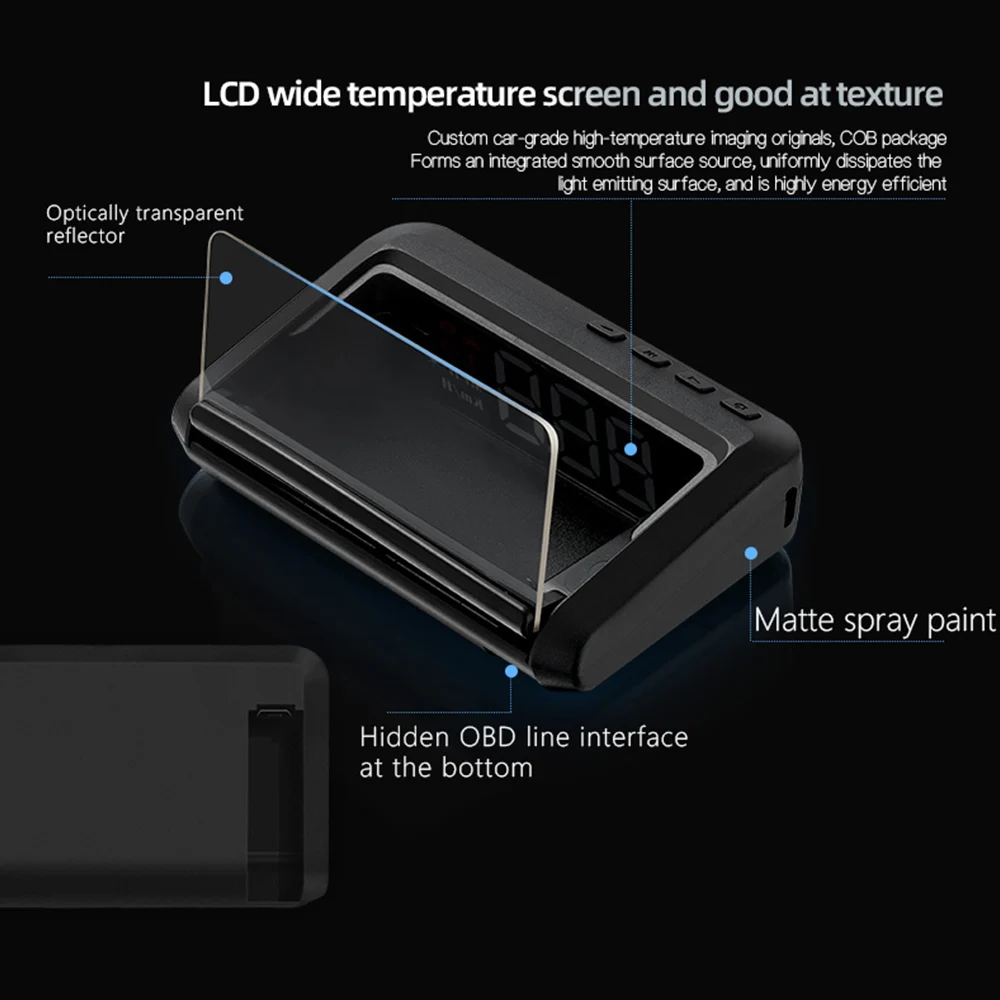 ڵ HUD C100-HUD OBD2 II EUOBD  ÷, RPM   ڵ   ˶,   ý 