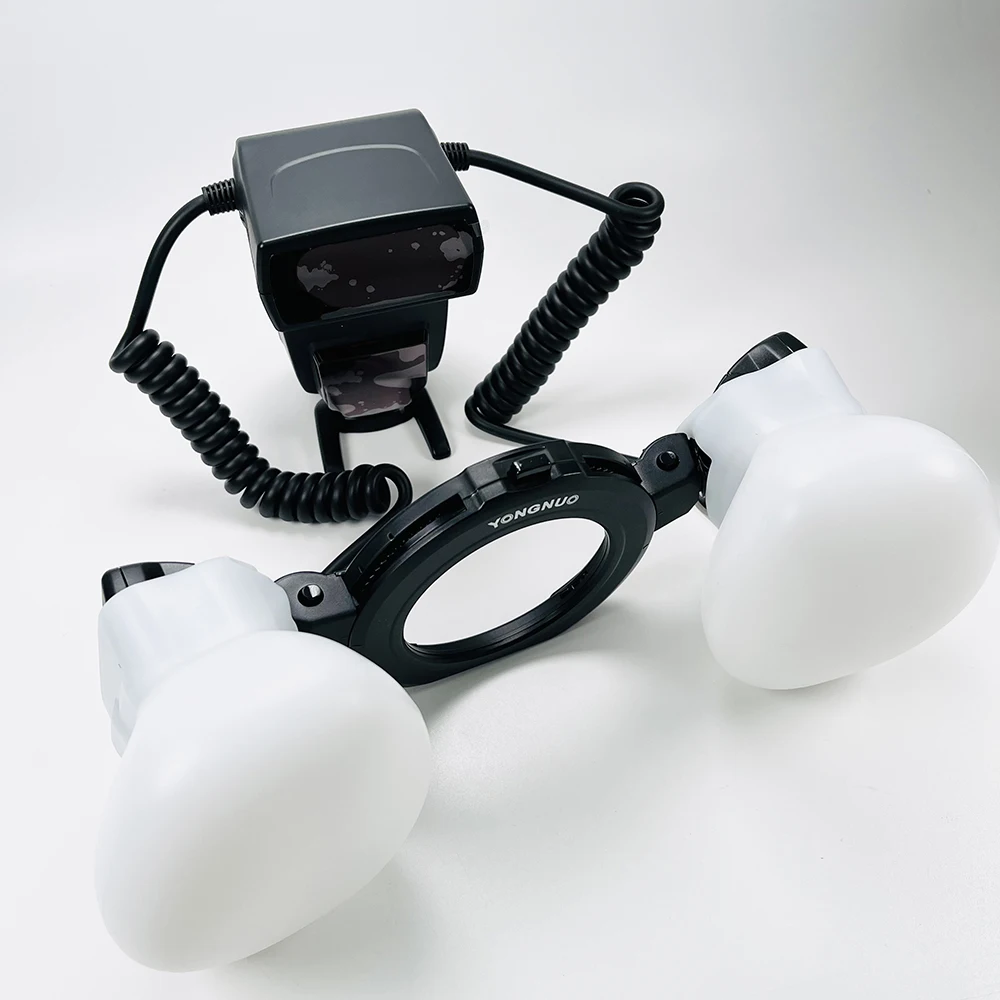 2pcs DIY 실리콘 소프트박스 치과용 매크로 플래시 디퓨저 Nikon R1C1 용 자연광 Yongnuo YN24EX Godox MF12 카메라 액세서리
