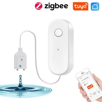 Zigbee Water Sensor Liquid Leak Detector Tuya Smart Life Linkage Alarm App Remote Monitoring  Alerts Work With Zigbee Gateway 1