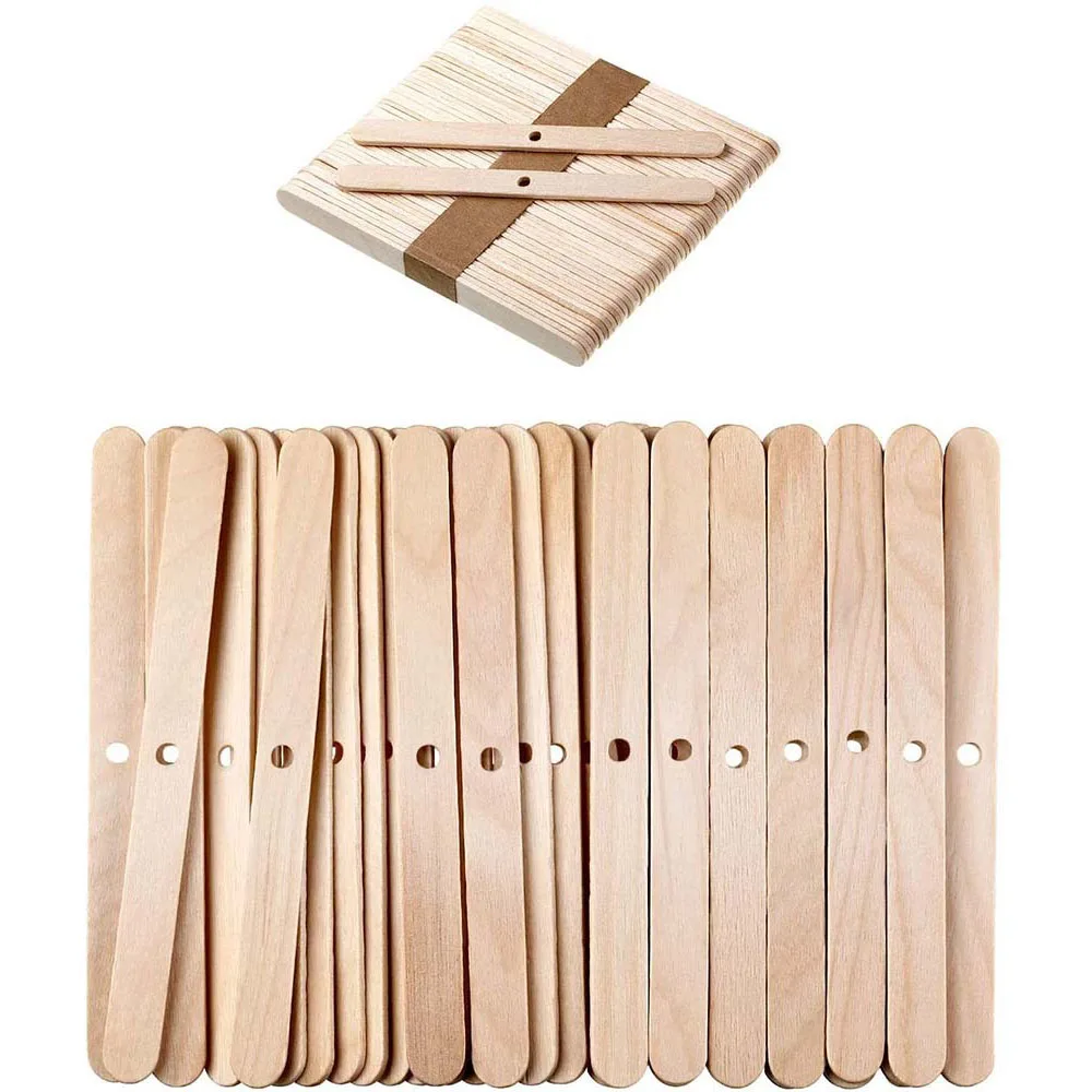Wooden Wax Core Holders - 50pcs 2