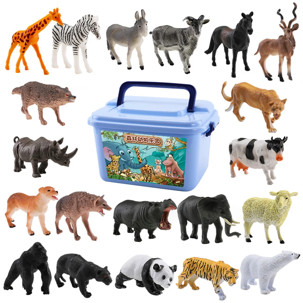 

1 Set of 58PCS Imitation Forest Animal Model Toys Plastic Zoo Model Animals Toys