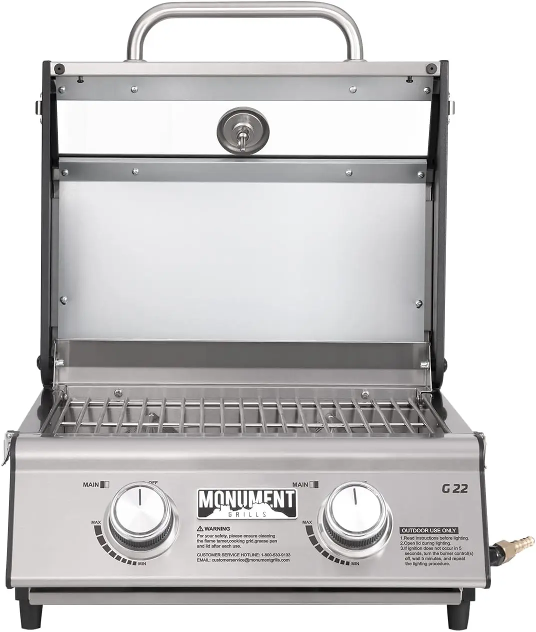 2-Burner Tabletop Gas Grill 2