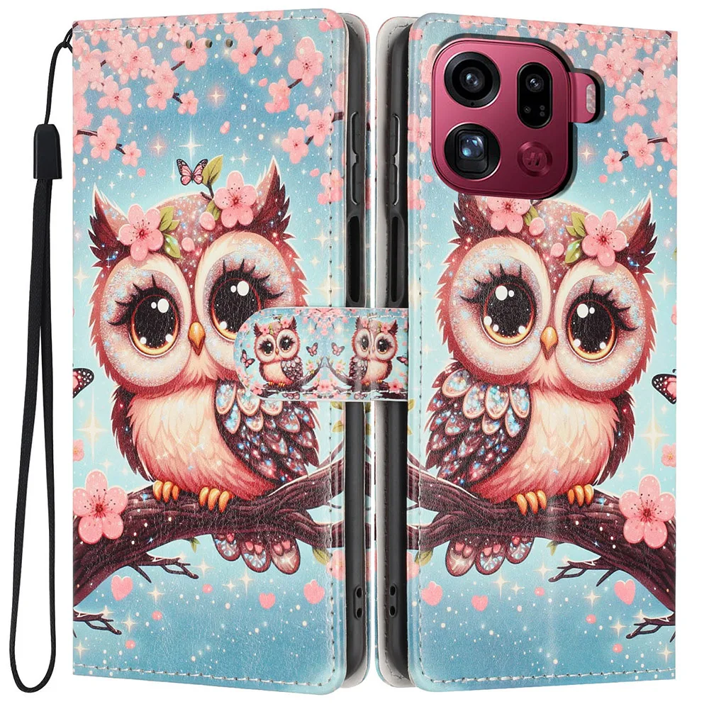Lovely Pattern Wallet Flip Case with Card Holder and Stand Feature
