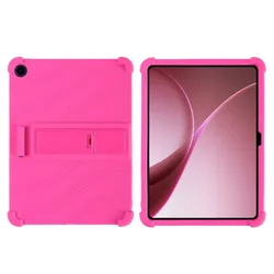 Enhanced Product Title: Durable Shockproof Stand Silicone Case for 12.1 - inch Tablets - Kids Friendly Protective Cover (Rose red)