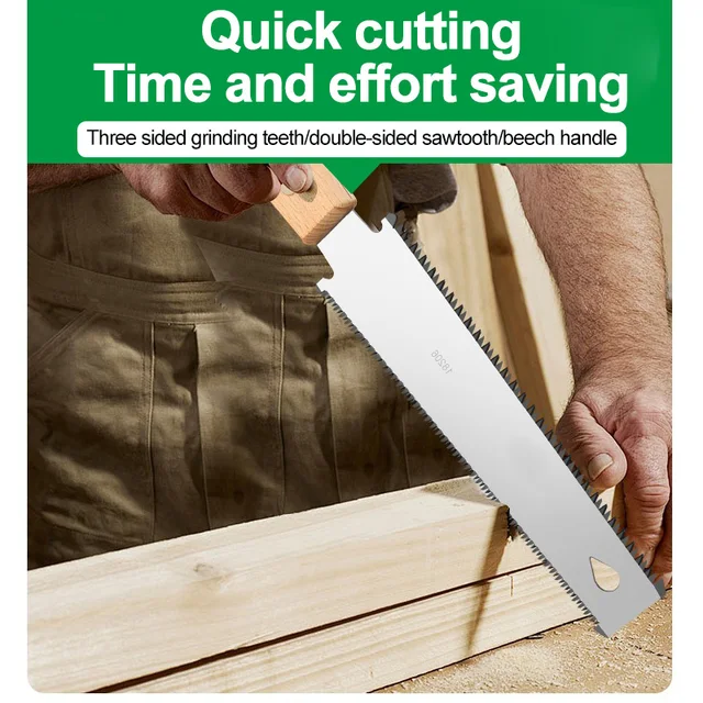 Hand Saw Single/Double Sided Saw Flexible Blade for Flush Cutting Household Woodworking Tools Fine Tooth Precision Flat Saws ﻿ 4